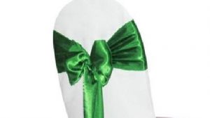 Emerald Satin Chair Sash