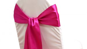 Fuchsia Satin Chair Sash
