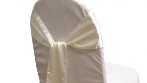 Ivory Satin Chair Sash