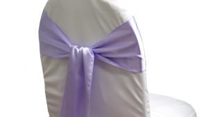 Lavender Satin Chair Sash