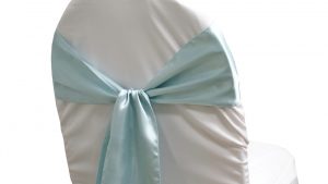 Light Blue Satin Chair Sash
