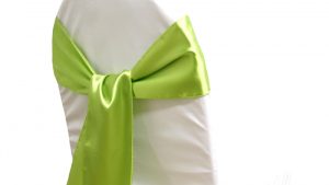 Lime Green Satin Chair Sash