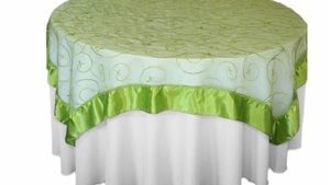 Lime Green Organza Swirl Overlay