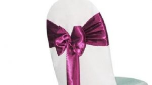 Magenta Satin Chair Sash