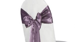 Mauve Satin Chair Sash