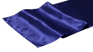 Navy Satin Runner