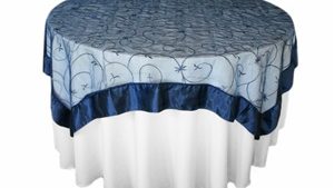 Navy Organza Swirl Overlay