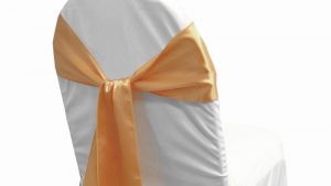 Peach Satin Chair Sash