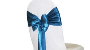 Peacock Satin Chair Sash