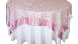Pink Organza Swirl Overlay