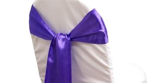 Purple Satin Chair Sash
