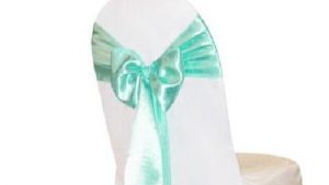 Tiffany Turquoise Satin Chair Sash