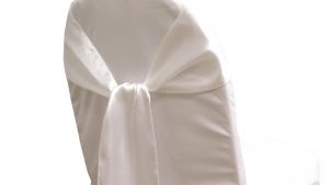 White Satin Chair Sash